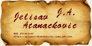 Jelisav Atanacković vizit kartica